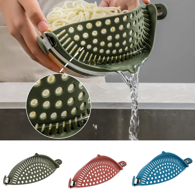 Silicone Kitchen Strainer Clip Pot Side Drainer Baffle Vegetable Noodles Water Filter Sieve Basket Wash Rice Filter Kitchen Tool
Silicone Kitchen Strainer Clip Pot Side Drainer Baffle Vegetable Noodles Water Filter Sieve Basket Wash Rice Filter Kitchen Tool