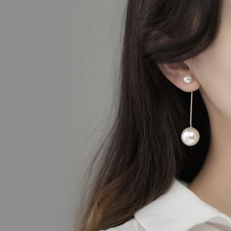 925 Sterling Silver Pearl Drop Earrings Double Seashell Pearls Front Back Post Earrings Hypoallergenic Jewelry for Women
925 Sterling Silver Pearl Drop Earrings Double Seashell Pearls Front Back Post Earrings Hypoallergenic Jewelry for Women