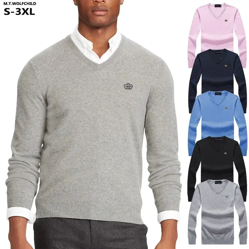100% Cotton Spring Autumn Pullovers V-Neck Men's Sweaters Casual Knitted Sweaters Fit Slim Men Sweaters Man Clothing Tops S-3XL
100% Cotton Spring Autumn Pullovers V-Neck Men's Sweaters Casual Knitted Sweaters Fit Slim Men Sweaters Man Clothing Tops S-3XL