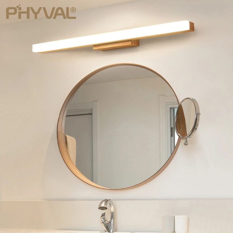 PHYVAL LED Wall Lamp For Bathroom Decor Wooden Mirror Wall Lamps Vanity Lamps Modern LED Wall Light Fixtures Indoor Lighting
PHYVAL LED Wall Lamp For Bathroom Decor Wooden Mirror Wall Lamps Vanity Lamps Modern LED Wall Light Fixtures Indoor Lighting