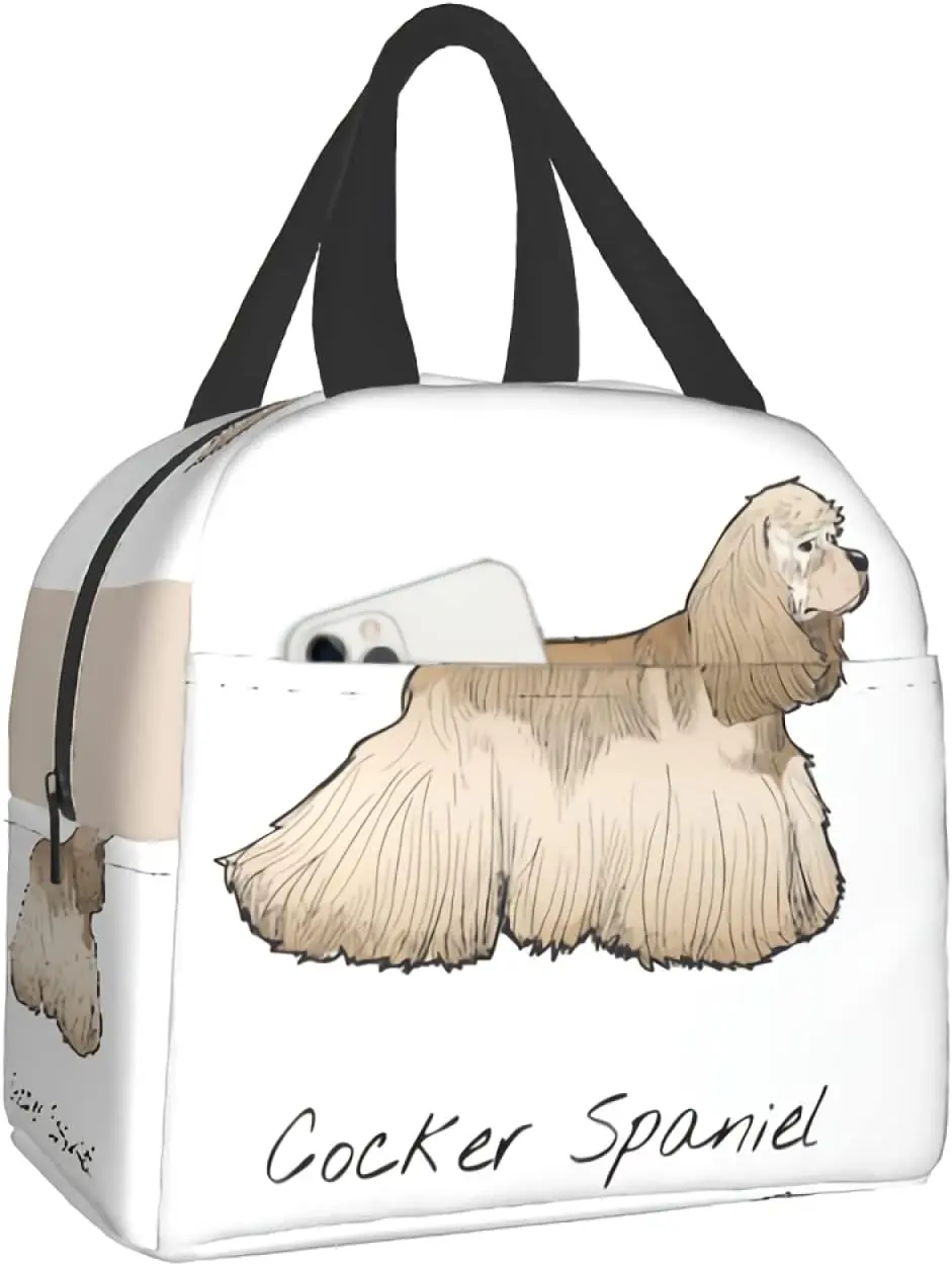 Cocker Spaniel Dog Lunch Bag for Women Men Lunch Box Reusable Lunch Tote Lunch Bag with Front Buckle Pocket Wide Opening Design
Cocker Spaniel Dog Lunch Bag for Women Men Lunch Box Reusable Lunch Tote Lunch Bag with Front Buckle Pocket Wide Opening Design