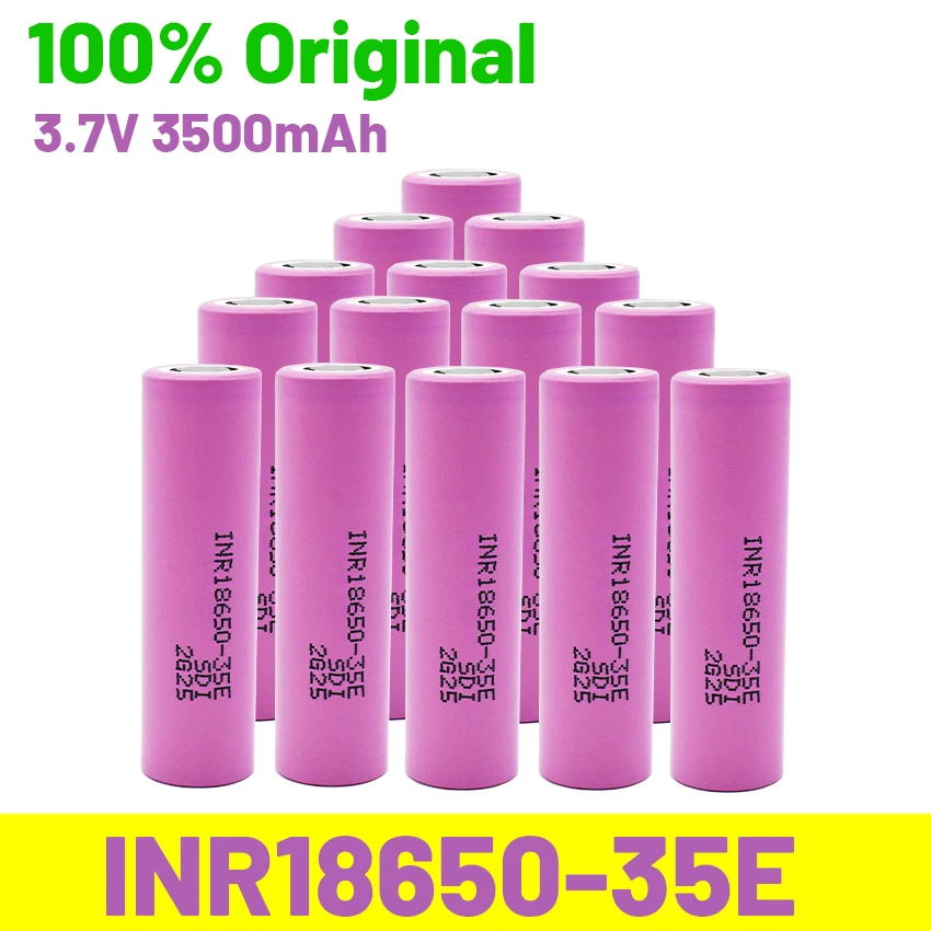 New Original 18650 Battery 35E 3.7V 3500mAh Discharge 18650 Li-ion Battery 3.7v INR18650-35E Rechargable Battery for Flashlight
New Original 18650 Battery 35E 3.7V 3500mAh Discharge 18650 Li-ion Battery 3.7v INR18650-35E Rechargable Battery for Flashlight