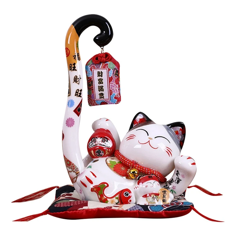 8.6 Inch Ceramic Maneki Neko Lucky Cat Money Box Coin Bank Japanese Long Tail Fortune Cat Feng Shui Home Decor
8.6 Inch Ceramic Maneki Neko Lucky Cat Money Box Coin Bank Japanese Long Tail Fortune Cat Feng Shui Home Decor