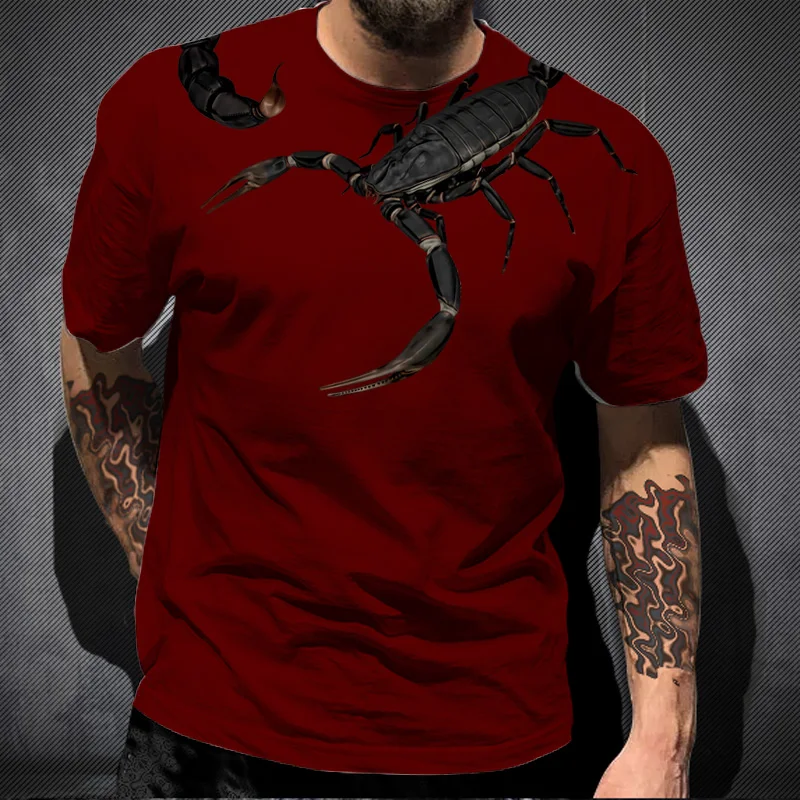 2022 Hot Style Summer casual Scorpion Print summer loose o-neck funny t shirt for men short sleeve t-shirt male tops
2022 Hot Style Summer casual Scorpion Print summer loose o-neck funny t shirt for men short sleeve t-shirt male tops