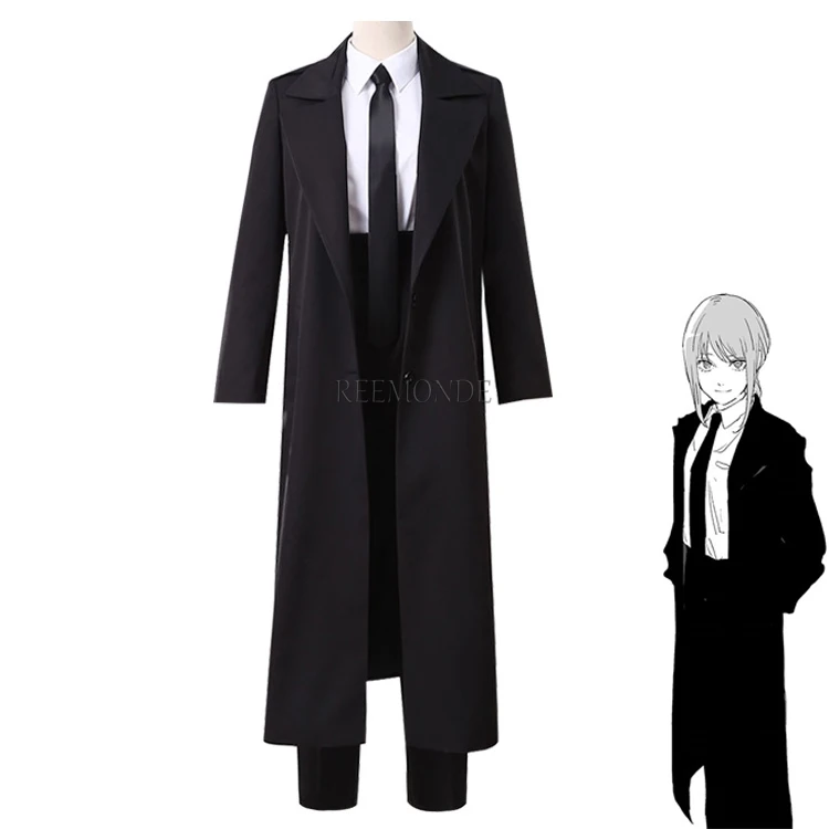 Anime Comic Chainsaw Man Costumes Makima Cosplay Nurse Uniform Dress Black Suit Trench Coats Halloween Carnival Costume Full Set
Anime Comic Chainsaw Man Costumes Makima Cosplay Nurse Uniform Dress Black Suit Trench Coats Halloween Carnival Costume Full Set