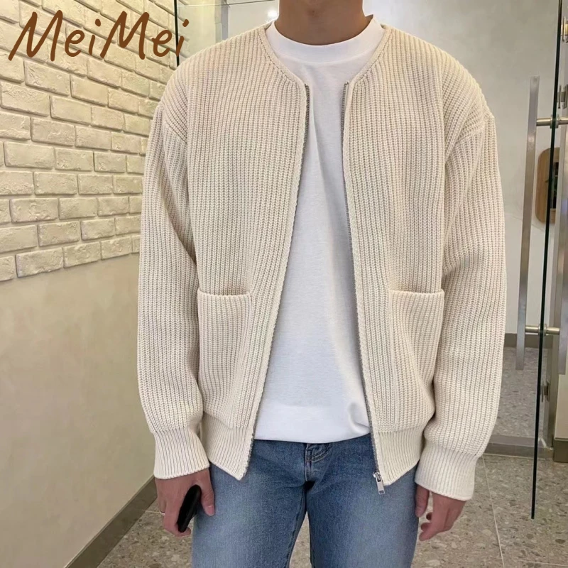 Solid Color Casual Loose Knitwear Men Winter New Style Knitted Cardigan Sweater for Men Autumn Lazy Style Patch Bag Men's Jacket
Solid Color Casual Loose Knitwear Men Winter New Style Knitted Cardigan Sweater for Men Autumn Lazy Style Patch Bag Men's Jacket