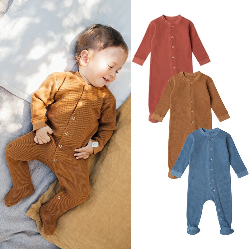 INS Autumn European and American Infants and Baby Simple Solid Color Walfga Romper Long Climbing Newborn Romper
INS Autumn European and American Infants and Baby Simple Solid Color Walfga Romper Long Climbing Newborn Romper
