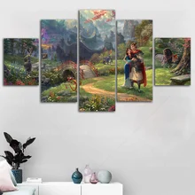 5 Pieces Mulan Blossoms of Love Canvas Painting Disney Princess Poster And Print Wall Art Picture For Bedroom Home Decoration