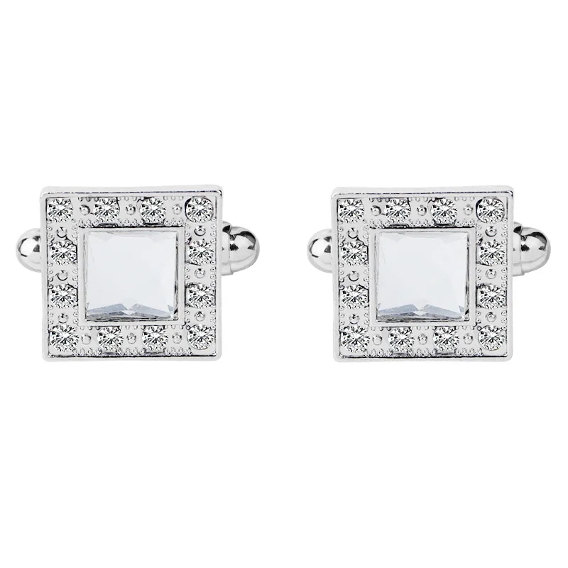 Hot Sale Men's Fashion Versatile Rhinestone Square Shirt Cufflinks Woman's Business Wedding Sleeve Studs Birthday Present
Hot Sale Men's Fashion Versatile Rhinestone Square Shirt Cufflinks Woman's Business Wedding Sleeve Studs Birthday Present