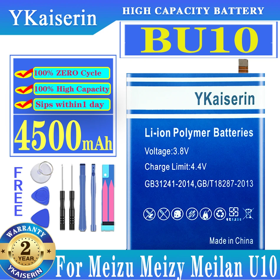 Сменный аккумулятор ykaisсеребрин BU 10 4500 мАч для Meizu Meizy Meilan BU10, новый аккумулятор + Бесплатные инструменты
Сменный аккумулятор ykaisсеребрин BU 10 4500 мАч для Meizu Meizy Meilan BU10, новый аккумулятор + Бесплатные инструменты