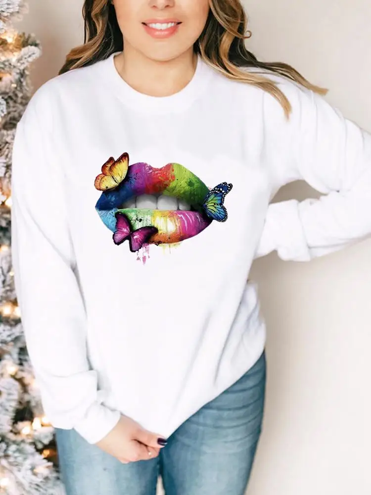 Butterfly Lip Sweet 90s Casual Graphic Sweatshirts Pullovers Women Ladies Woman Autumn Spring Print Hoodies Female Clothing
Butterfly Lip Sweet 90s Casual Graphic Sweatshirts Pullovers Women Ladies Woman Autumn Spring Print Hoodies Female Clothing