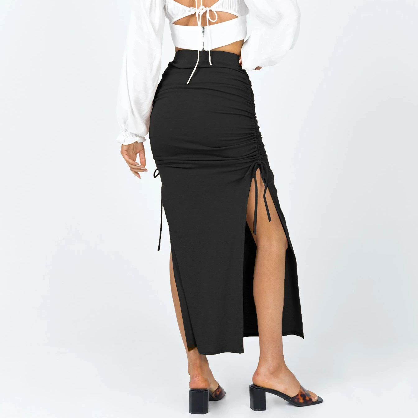 Summer Bodycon Skirts 6 Colors Women Skirt Lace-up Split Knitted Shirring Long Skirt Summer Elegant Female Skirts Woman Skirts
Summer Bodycon Skirts 6 Colors Women Skirt Lace-up Split Knitted Shirring Long Skirt Summer Elegant Female Skirts Woman Skirts