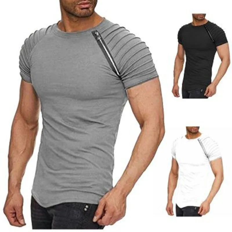 2021 Summer New T-shirt Men's Cotton Solid Plain O-Neck Short Sleeve Tees Striped Folds Slim Fashion Casual Tshirt Time Limited
2021 Summer New T-shirt Men's Cotton Solid Plain O-Neck Short Sleeve Tees Striped Folds Slim Fashion Casual Tshirt Time Limited