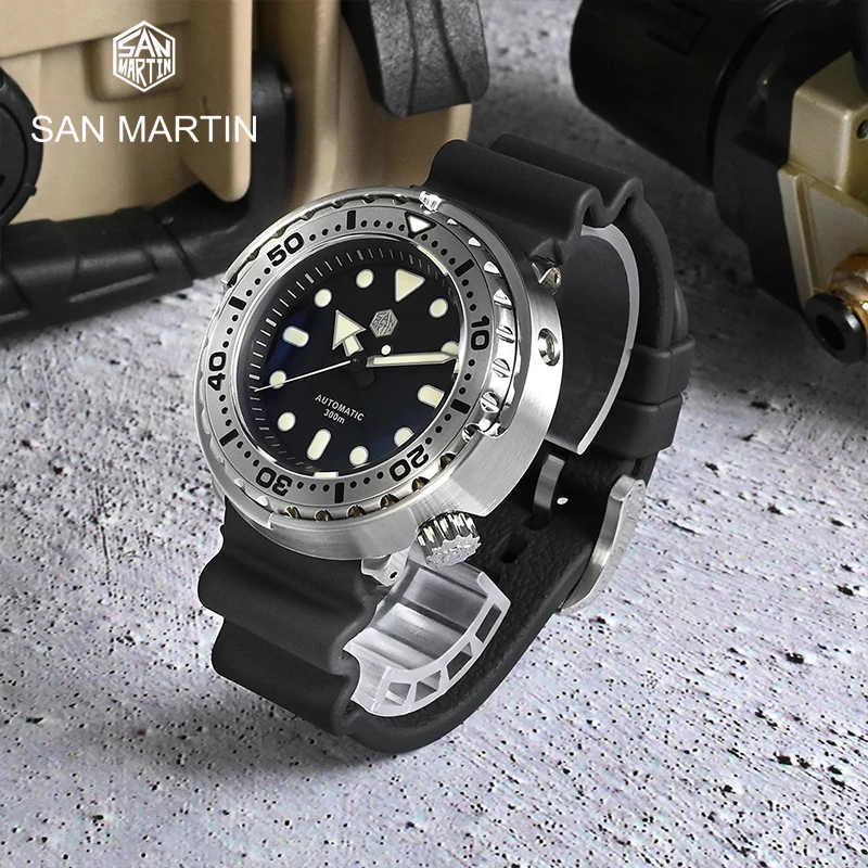 San Martin Tuna Diver Men Automatic Watch 316L Stainless Steel 30Bar Waterproof Fluoro Rubber Sapphire Watch NH36 Movement Watch
San Martin Tuna Diver Men Automatic Watch 316L Stainless Steel 30Bar Waterproof Fluoro Rubber Sapphire Watch NH36 Movement Watch