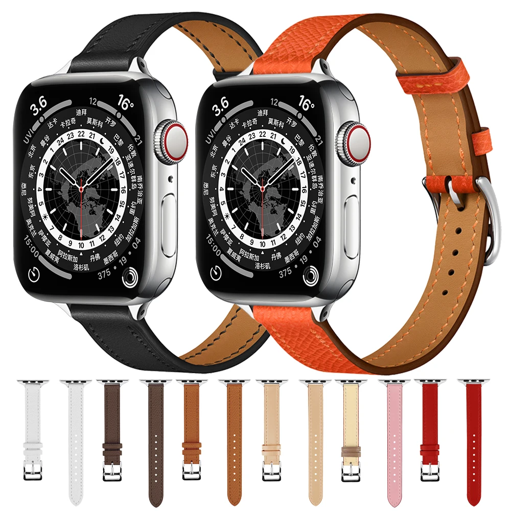Colorful PU Leather loop for Apple Watch Band Series 8 SE 6 Sport Bracelet 49MM 45MM 41MM 42 38 Strap for iwatch Band 40mm 44mm
Colorful PU Leather loop for Apple Watch Band Series 8 SE 6 Sport Bracelet 49MM 45MM 41MM 42 38 Strap for iwatch Band 40mm 44mm