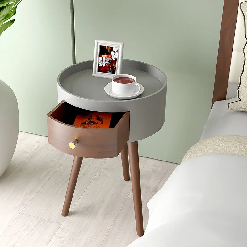 Nordic Style 3 Legs Bedside Bedroom Wooden Nightstand Light Luxury Simple Small Round Desk Lockers Coffee
Nordic Style 3 Legs Bedside Bedroom Wooden Nightstand Light Luxury Simple Small Round Desk Lockers Coffee