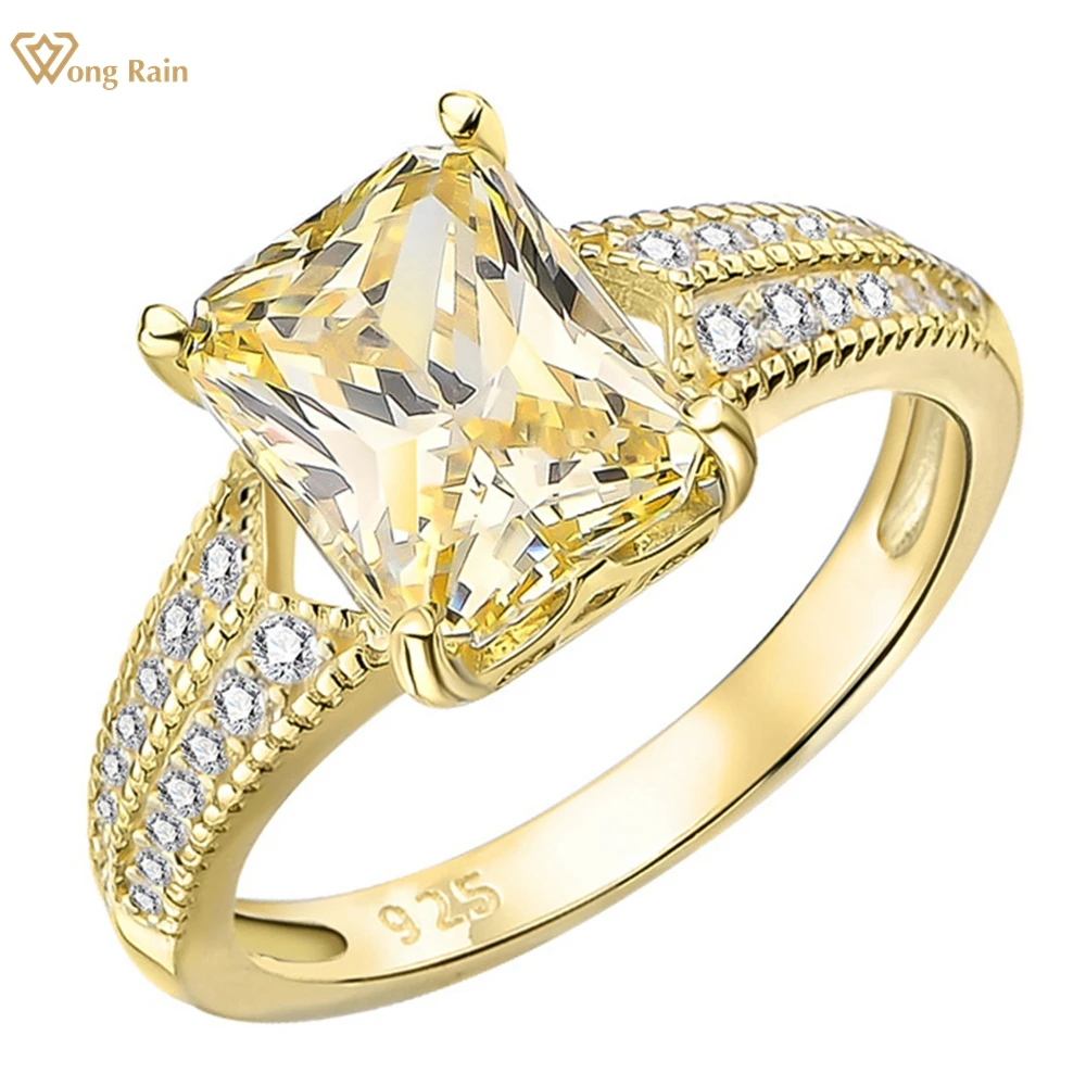 Wong Rain 18K Gold Plated 925 Sterling Silver Crushed Ice Cut 5.6CT High Carbon Diamond Engagement Ring For Women Jewelry Gift
Wong Rain 18K Gold Plated 925 Sterling Silver Crushed Ice Cut 5.6CT High Carbon Diamond Engagement Ring For Women Jewelry Gift
