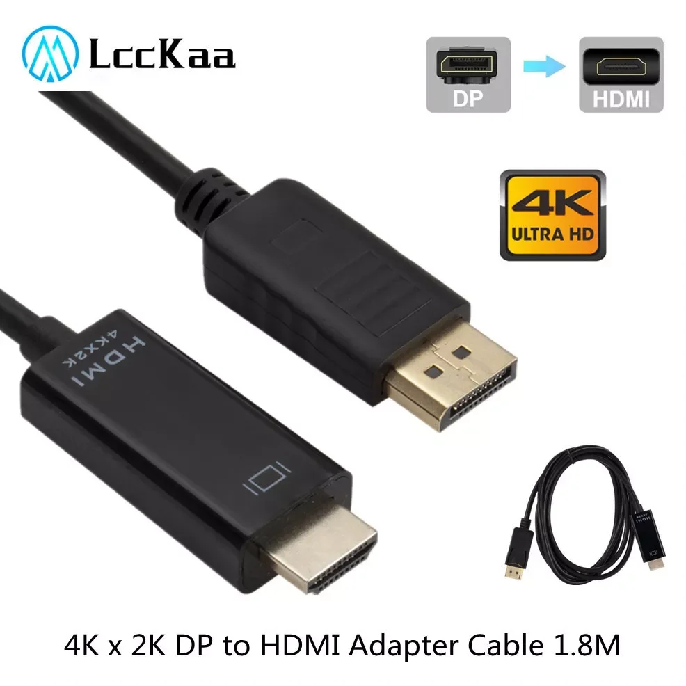 x 2K DisplayPort to HDMI-compatible Adapter Converter Display Port Male DP to Male HD TV Cable Adapter Video Audio For PC TV
x 2K DisplayPort to HDMI-compatible Adapter Converter Display Port Male DP to Male HD TV Cable Adapter Video Audio For PC TV