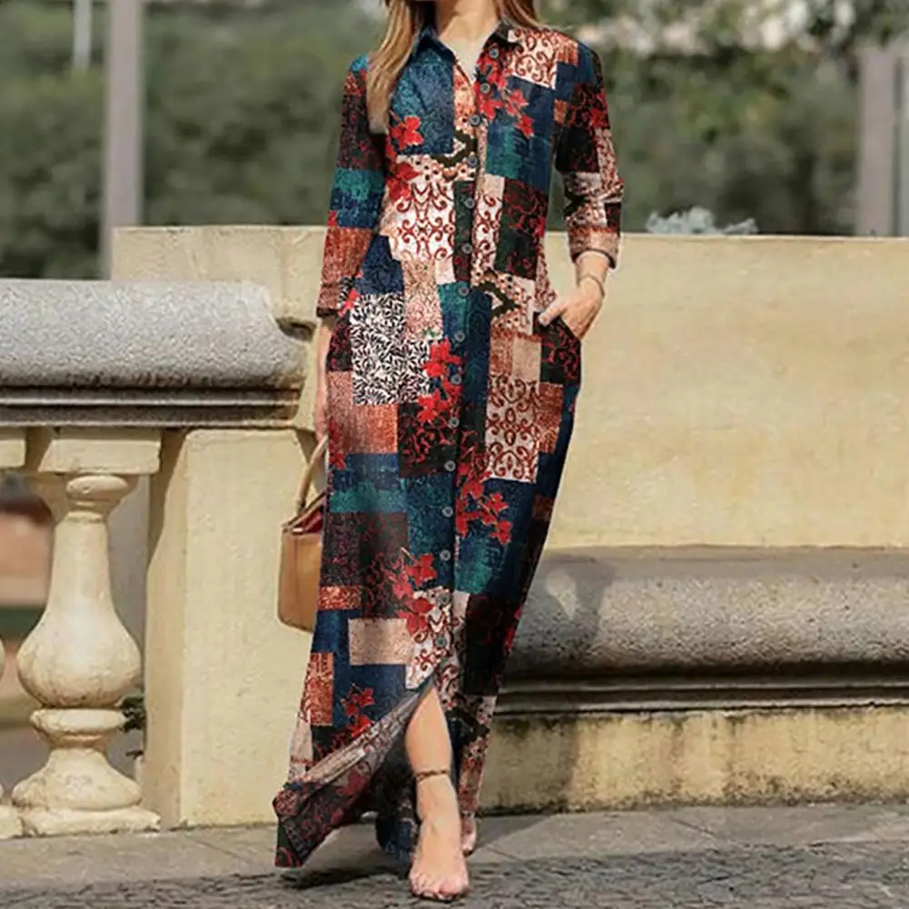 Amazing Women Dress Big Hem Casual Dress Slim Buttons Up Bohemia Print Casual Dress All-Match
Amazing Women Dress Big Hem Casual Dress Slim Buttons Up Bohemia Print Casual Dress All-Match