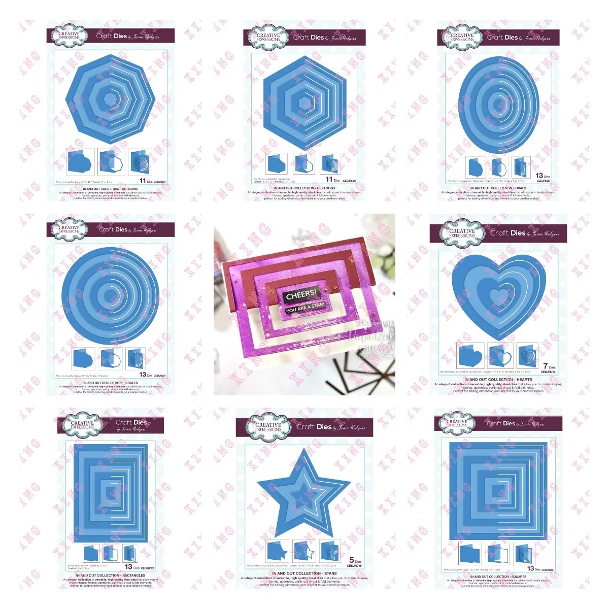 New in and out Collection Octagons Hexagons Oval Circles Rectangles Squares Stars Hearts Diy Craft Deco Embossing Metal Cut Dies
New in and out Collection Octagons Hexagons Oval Circles Rectangles Squares Stars Hearts Diy Craft Deco Embossing Metal Cut Dies
