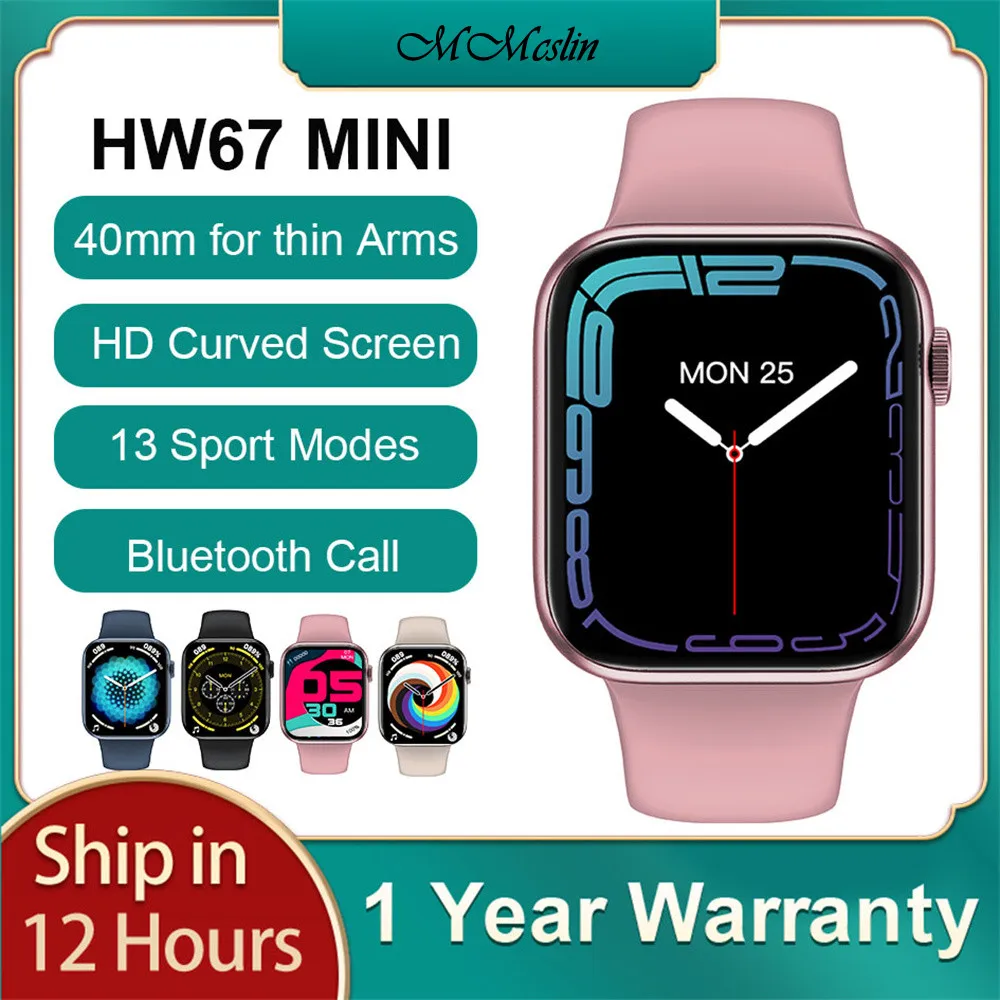 MMcslin Hw67 Mini Smart Watch Women 40mm Bracelet Bluetooth Call & Heart Rate Montior &13 Sport Modes Best Couple Fitness Track
MMcslin Hw67 Mini Smart Watch Women 40mm Bracelet Bluetooth Call & Heart Rate Montior &13 Sport Modes Best Couple Fitness Track