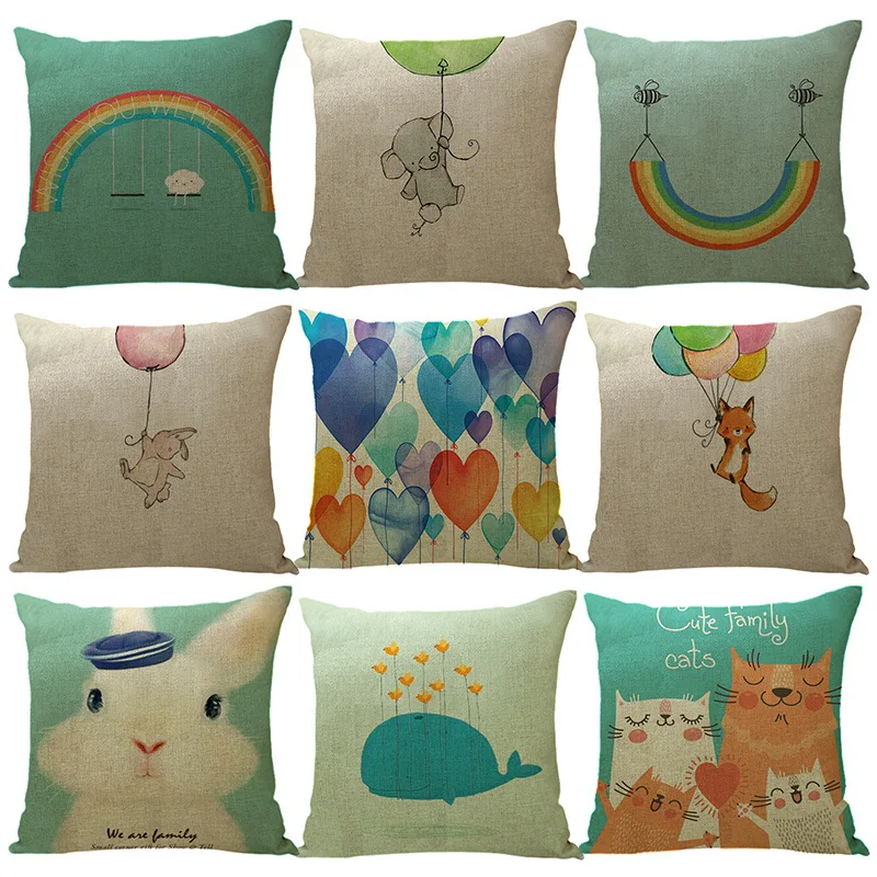 Cute Animal Pillowcase Colorful Rainbow Linen Pillow Case Decor Home Soft Sofa Bedroom Garden Chair Pillow Cover 18x18 Inch
Cute Animal Pillowcase Colorful Rainbow Linen Pillow Case Decor Home Soft Sofa Bedroom Garden Chair Pillow Cover 18x18 Inch