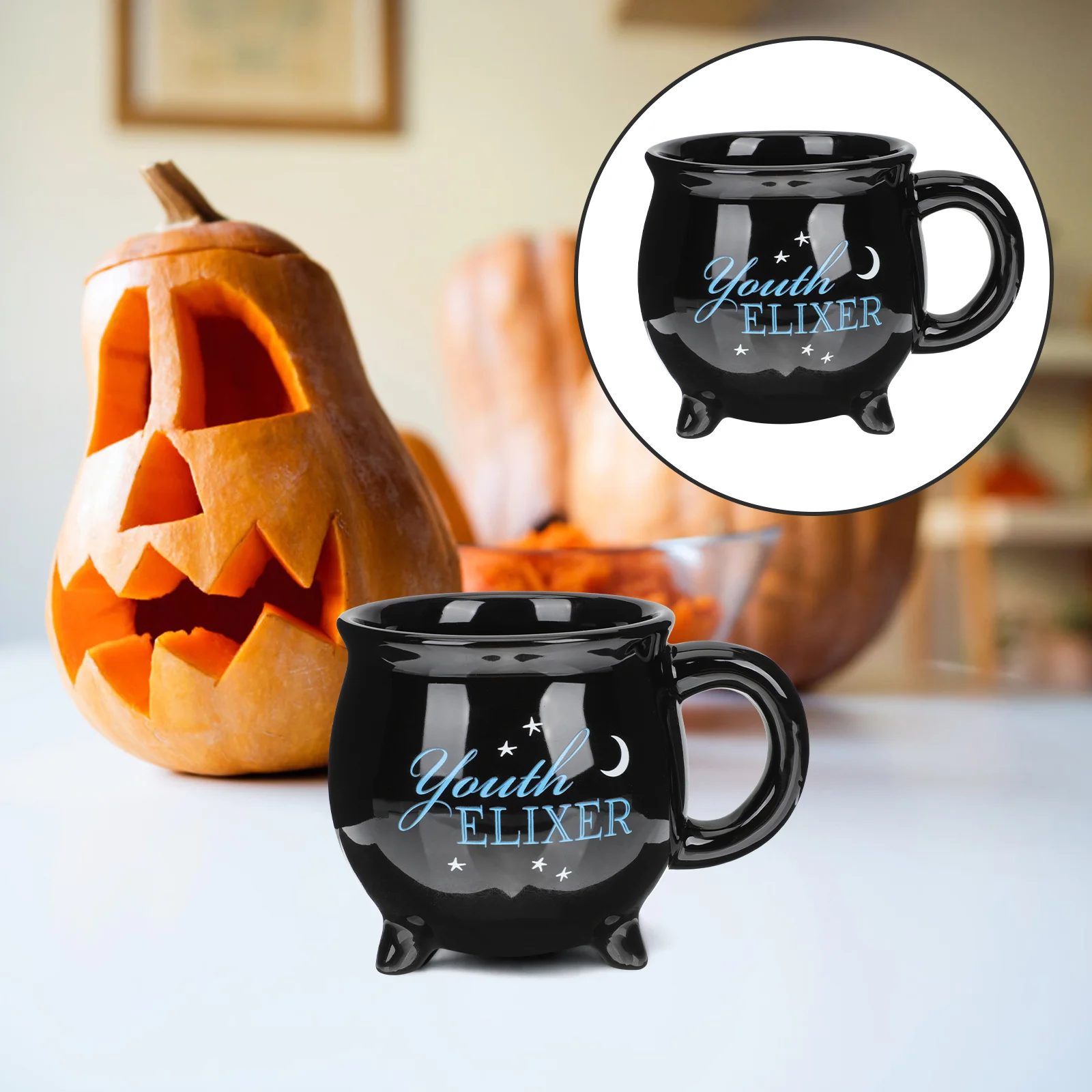 

Porcelain Cup Mug Woman Espresso Glass Cups Funny Coffee Mugs Ceramics Halloween Drinks Serving Cauldron