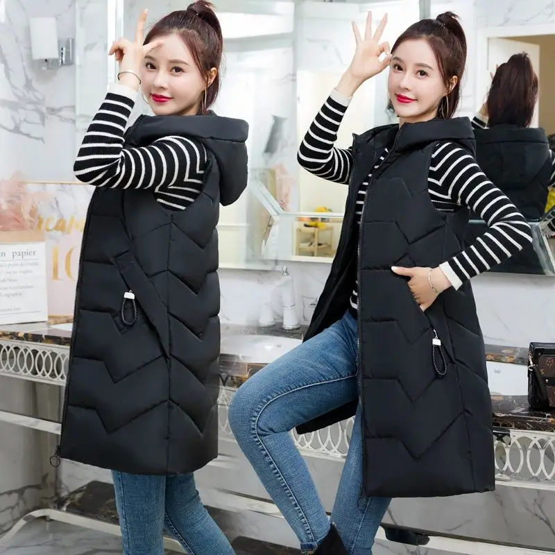 Ladies Vest Spring And Autumn New Cotton Waistcoat Women Top Mid-Length Slim Hooded Jacket Winter Women Clothing
Ladies Vest Spring And Autumn New Cotton Waistcoat Women Top Mid-Length Slim Hooded Jacket Winter Women Clothing