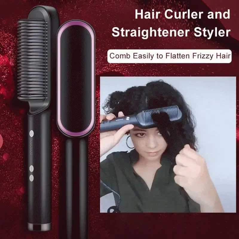 Electric Hair Brush 3 In 1 Heating Comb for Straightener Bivolt Hair Tool
Electric Hair Brush 3 In 1 Heating Comb for Straightener Bivolt Hair Tool