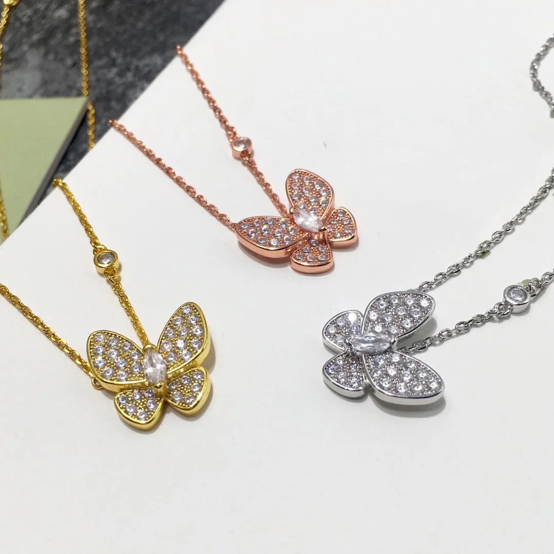 2022 Trend Hot Butterfly Diamond Necklace Gold Silver Rose Gold Banquet Birthday Versatile Daily Wear Brass Fashion Jewelry
2022 Trend Hot Butterfly Diamond Necklace Gold Silver Rose Gold Banquet Birthday Versatile Daily Wear Brass Fashion Jewelry