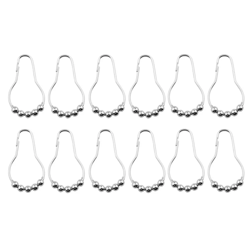 12pcs/pack Set Package Polished Satin Nickel 5 Roller Ball Shower Curtain Rings Hooks Bathroom Accessories
12pcs/pack Set Package Polished Satin Nickel 5 Roller Ball Shower Curtain Rings Hooks Bathroom Accessories