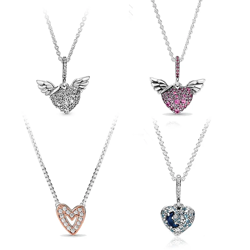 LR Pan 925 Silver Necklace Angel Wing Love Heart Necklace Chain For Women Jewelry Sexy Charm Jewelry Women's Gift New Fashion
LR Pan 925 Silver Necklace Angel Wing Love Heart Necklace Chain For Women Jewelry Sexy Charm Jewelry Women's Gift New Fashion