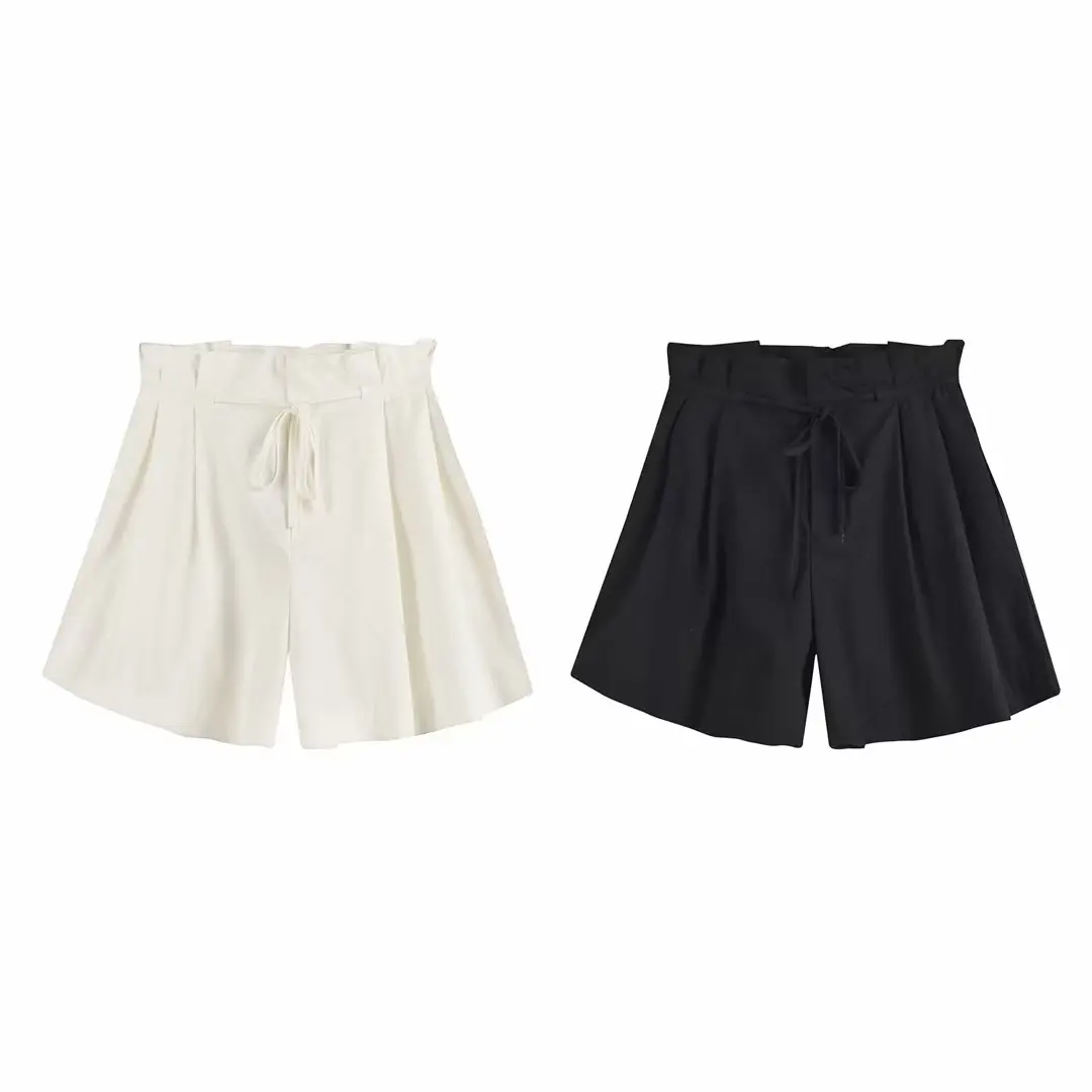 Women 2023 New Chic Fashion 2-color Cotton and Linen Short Pants Vintage High Waist Side Pockets Female Short Pants 
Women 2023 New Chic Fashion 2-color Cotton and Linen Short Pants Vintage High Waist Side Pockets Female Short Pants
