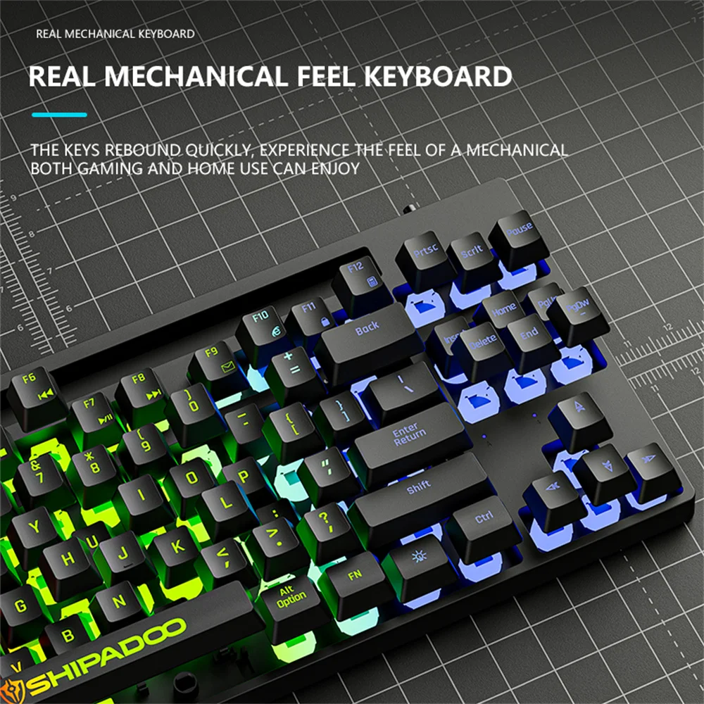 Mechanical Feel Usb Ergonomics Keyboards Waterproof Game Keyboard Luminous Kyboard Pc Accessories Universal Wired 87key Keyboard
Mechanical Feel Usb Ergonomics Keyboards Waterproof Game Keyboard Luminous Kyboard Pc Accessories Universal Wired 87key Keyboard