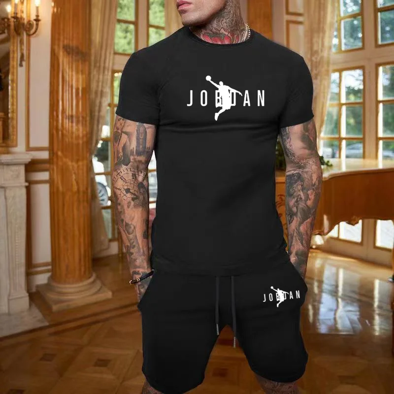 2023 Summer Hot Men's T-shirt+Shorts Set Men's Sports Set Brand LOGO Print Leisure Fashion Cotton Short Sleeve T-shirt Set
2023 Summer Hot Men's T-shirt+Shorts Set Men's Sports Set Brand LOGO Print Leisure Fashion Cotton Short Sleeve T-shirt Set