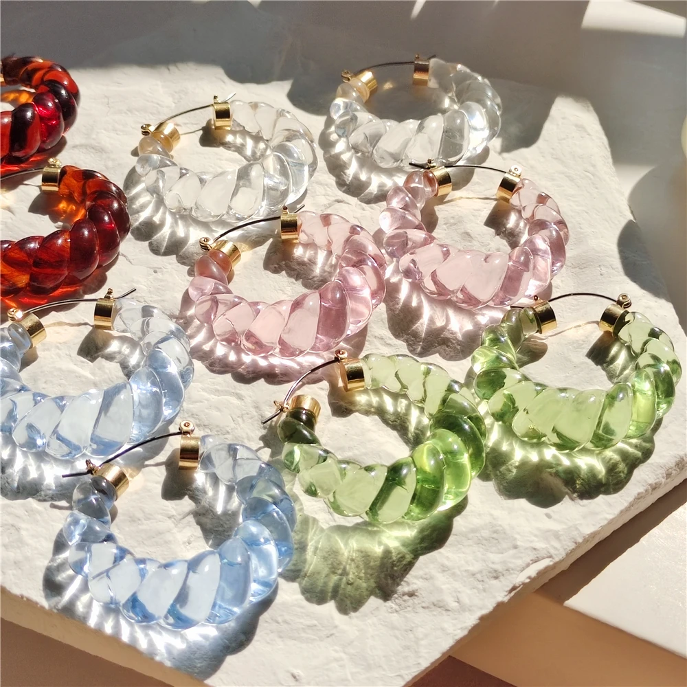 2022 New Colorful Transparent Geometric Resin Twist Ring Earrings Large Round Women's Travel Party Banquet Jewelry
2022 New Colorful Transparent Geometric Resin Twist Ring Earrings Large Round Women's Travel Party Banquet Jewelry