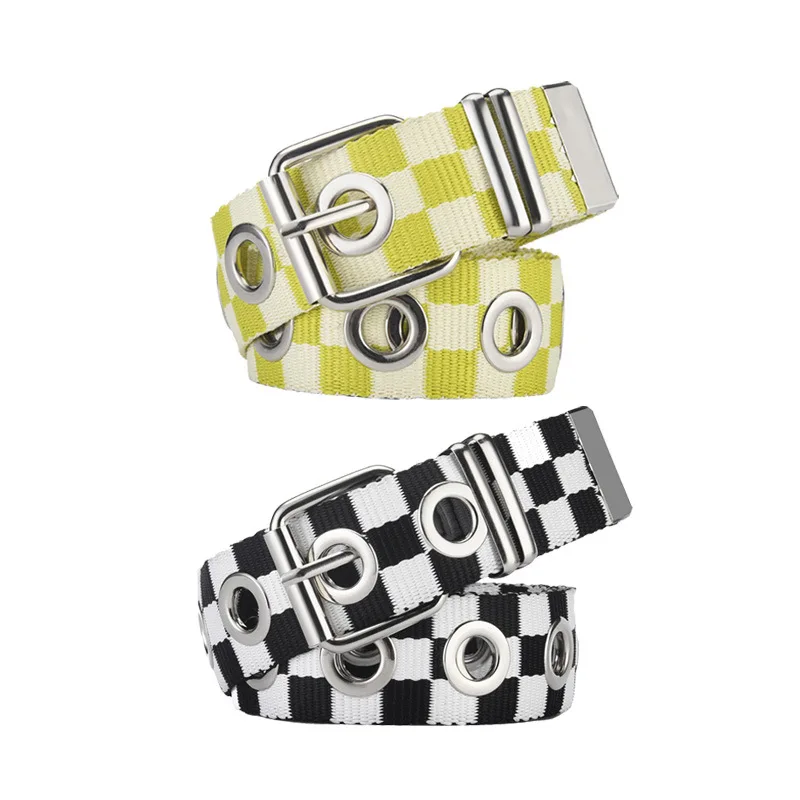 41'' Plaid Canvas Belts For Women With Silver Metal Grommets Fashion Ladies Jeans Decorative Waist Straps
41'' Plaid Canvas Belts For Women With Silver Metal Grommets Fashion Ladies Jeans Decorative Waist Straps
