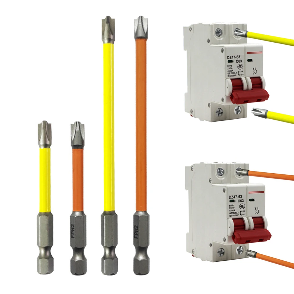 4Pcs Magnetic Special Slotted Cross Screwdriver Bit FPH2 Nutdrivers Batch Head For Socket Switch Electrician Power Tool 65/110mm
4Pcs Magnetic Special Slotted Cross Screwdriver Bit FPH2 Nutdrivers Batch Head For Socket Switch Electrician Power Tool 65/110mm