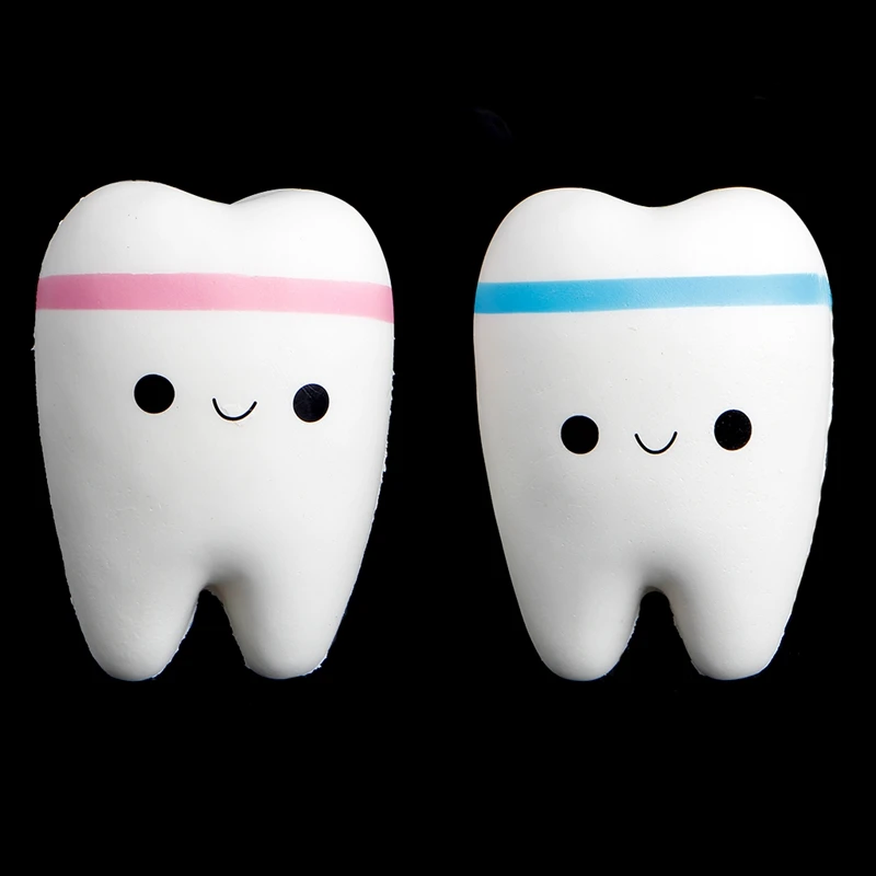

Cute Tooth Jumbo Squishy Slow Rising Squeeze Stress Hand Soft Toy Phone Pendant