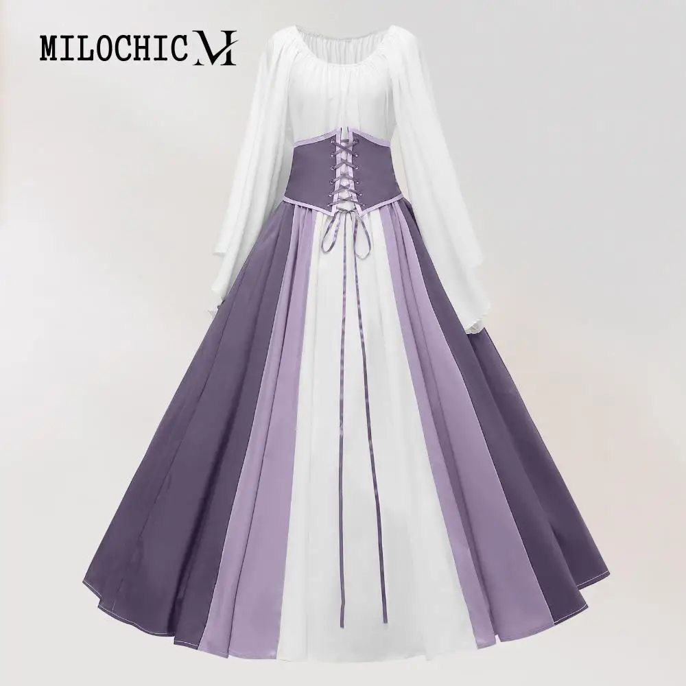 Женское платье-корсет с оборками на талии, длинным рукавом
Женское платье-корсет с оборками на талии, длинным рукавом