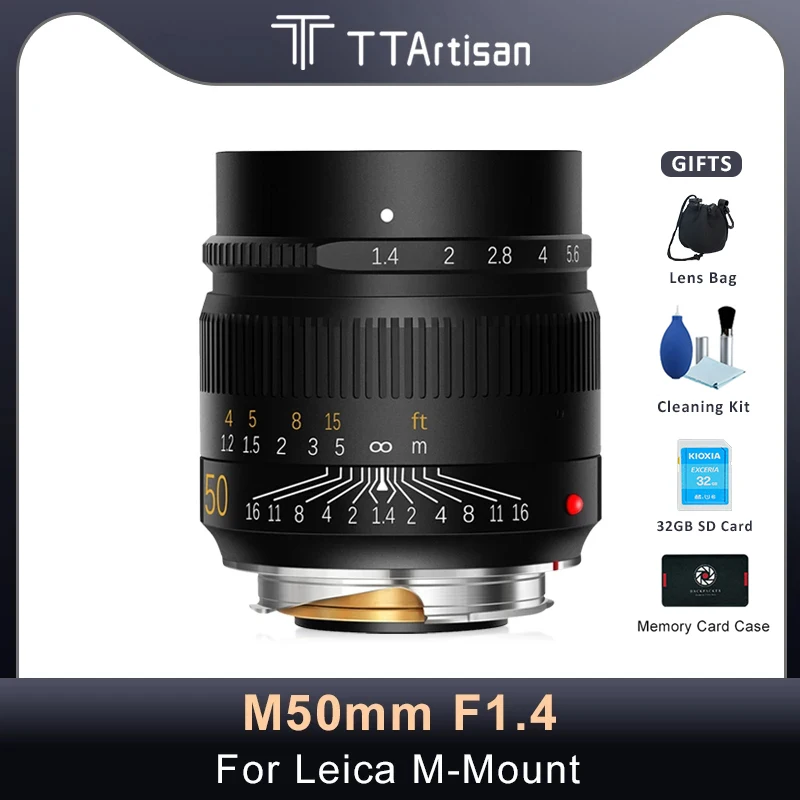 Объектив TTartisan 50 мм F1.4 ASPH для камеры Leica M Mount Объективы для камеры с большой диафрагмой и ручным фокусом для Leica M1 M2 M3 M4 M5 M6
Объектив TTartisan 50 мм F1.4 ASPH для камеры Leica M Mount Объективы для камеры с большой диафрагмой и ручным фокусом для Leica M1 M2 M3 M4 M5 M6
