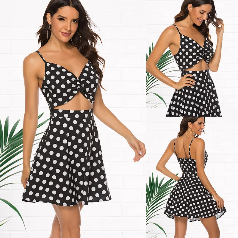 Black Dot Print Beach Dress Sexy Spaghetti Strap Hollow Out Sleeveless Slim Sheath Summer Mini Dress Lady Casual Mujer Vestidos
Black Dot Print Beach Dress Sexy Spaghetti Strap Hollow Out Sleeveless Slim Sheath Summer Mini Dress Lady Casual Mujer Vestidos