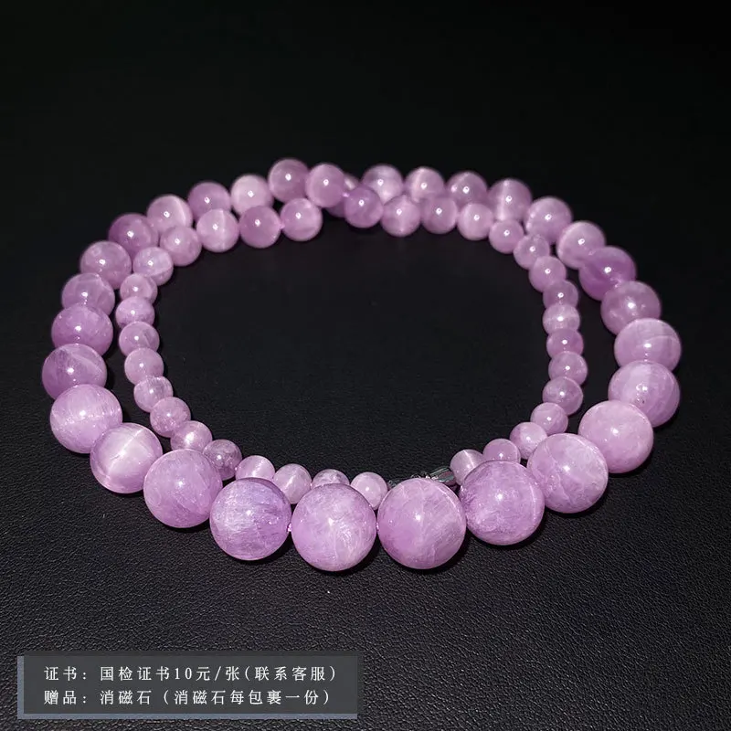 Natural Purple Kunzite Beads Necklace Cat Eye 6-13mm Purple Kunzite Bracelet Fashion Rare Beads Women Men Chain AAAAA
Natural Purple Kunzite Beads Necklace Cat Eye 6-13mm Purple Kunzite Bracelet Fashion Rare Beads Women Men Chain AAAAA