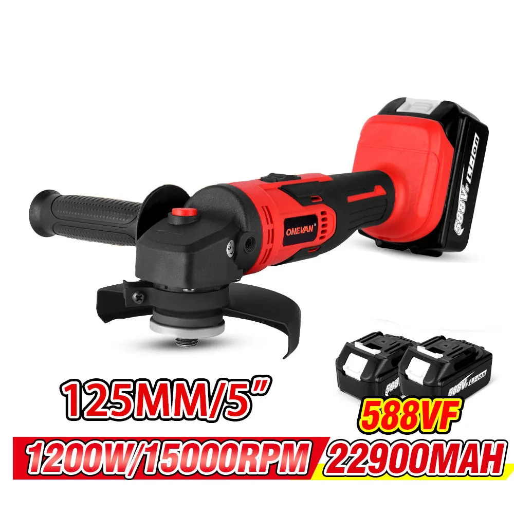 125mm 1200W 15000RPM Electric Angle Grinder Rechargable Cordless Cutting Machine Power Tool For Makita 18V Battery
125mm 1200W 15000RPM Electric Angle Grinder Rechargable Cordless Cutting Machine Power Tool For Makita 18V Battery