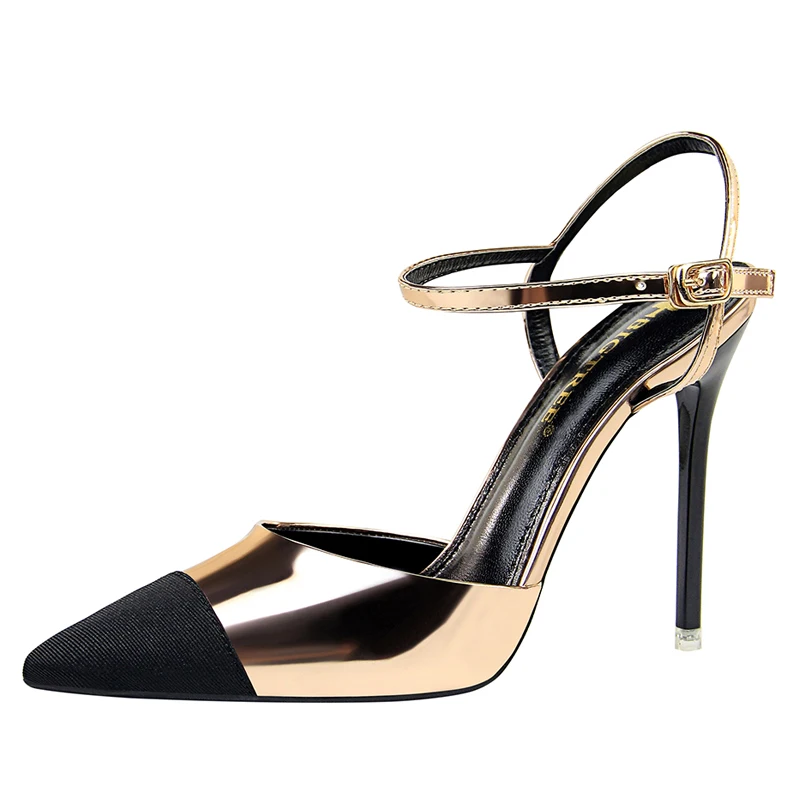 

SAVANAH женские туфли-лодочки с острым носком на высоком каблуке 2023 сандалии с металлической пряжкой пикантная женская обувь Классическая тонкая офисная обувь на шпильке