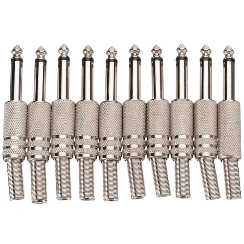 6.35Mm Mono Amplifier Plug 1/4Inch Male Mono Monaural Jack Audio Cable Connector Plug Microphone Audio Connectors 10Pcs
6.35Mm Mono Amplifier Plug 1/4Inch Male Mono Monaural Jack Audio Cable Connector Plug Microphone Audio Connectors 10Pcs
