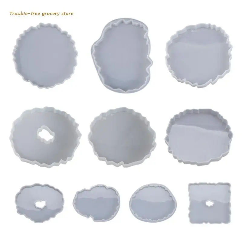 Silicone Jewelry Making Epoxy Mould Resin Casting Mold Decorative DIY Crystal Agate Coaster Mold Irregular Wave Mug Pad
Silicone Jewelry Making Epoxy Mould Resin Casting Mold Decorative DIY Crystal Agate Coaster Mold Irregular Wave Mug Pad