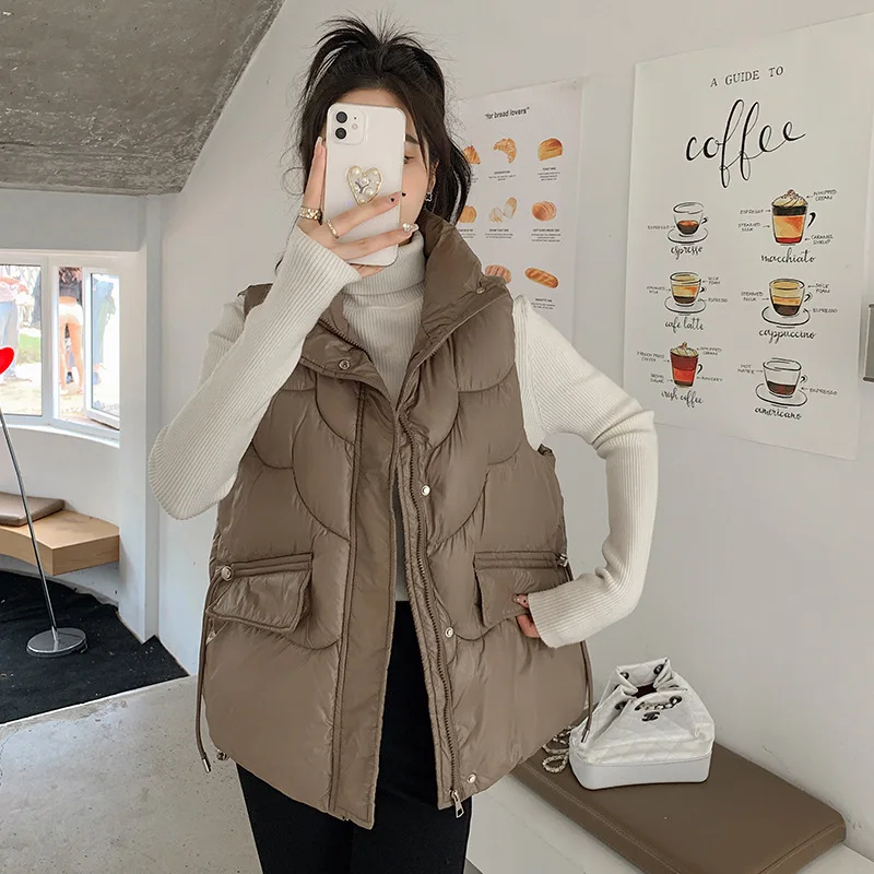 Cotton vest women's 2022 autumn and winter new bright student Korean version of the loose waistcoat wearing a vest vest jacket
Cotton vest women's 2022 autumn and winter new bright student Korean version of the loose waistcoat wearing a vest vest jacket