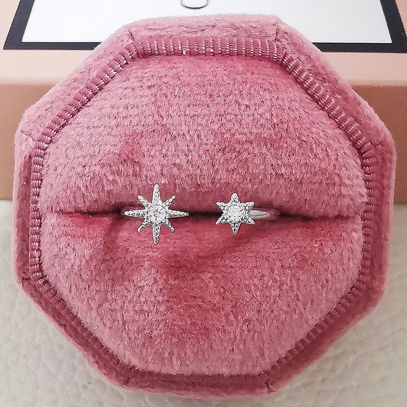 Fashion silver color cute Ring Finger Double Stars CZ Ring For Women Jewelry Pure Promise Engagement Sepcial Unique R5459S
Fashion silver color cute Ring Finger Double Stars CZ Ring For Women Jewelry Pure Promise Engagement Sepcial Unique R5459S