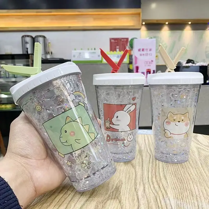 Fashion small fresh summer cold water cup double-layer portable men and women drinking water plastic cup high-value net red cup
Fashion small fresh summer cold water cup double-layer portable men and women drinking water plastic cup high-value net red cup
